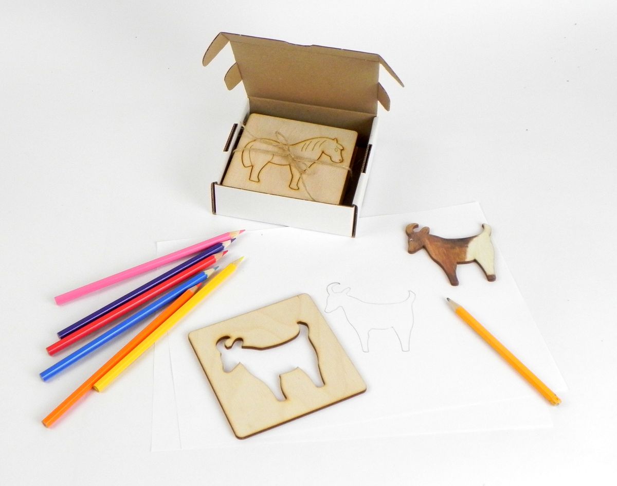 Domácí zvířátka – magnetky se šablonkou