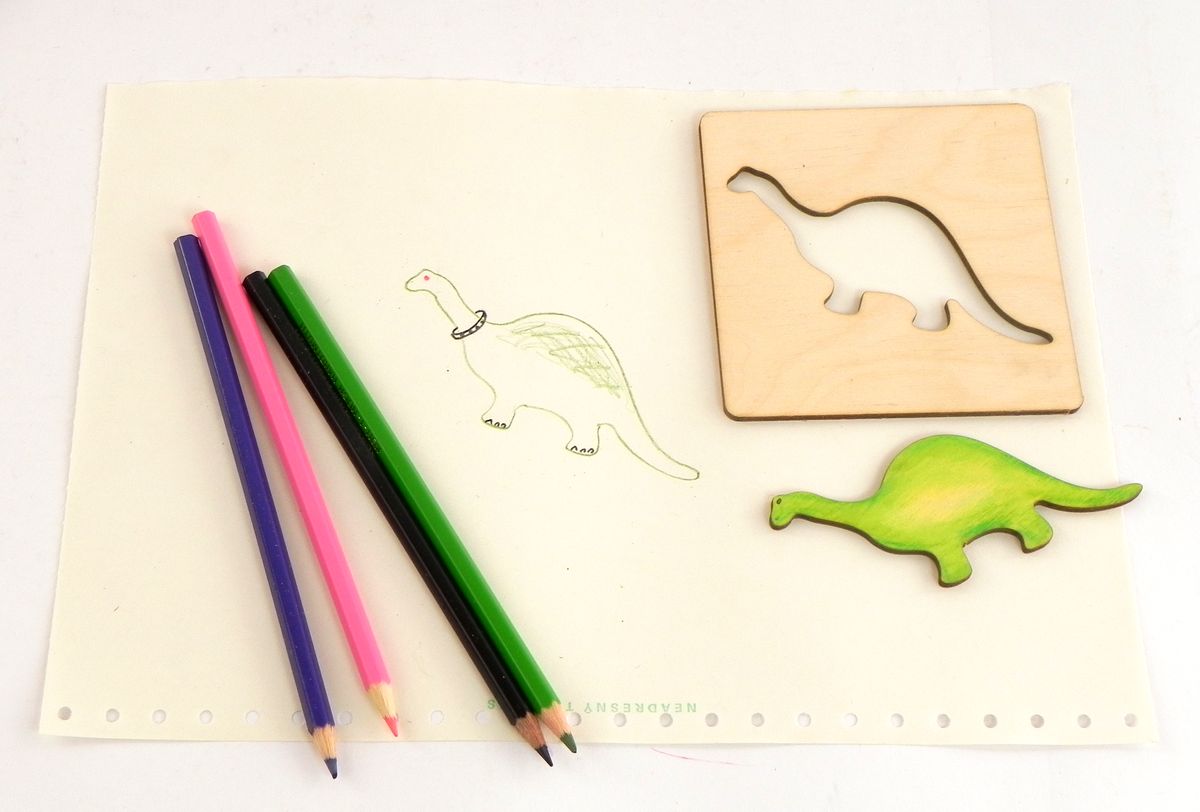 Dinosauři – magnetky se šablonkou