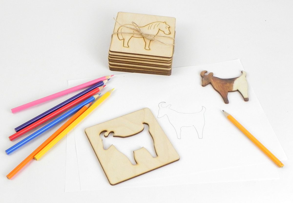 Domácí zvířátka – magnetky se šablonkou